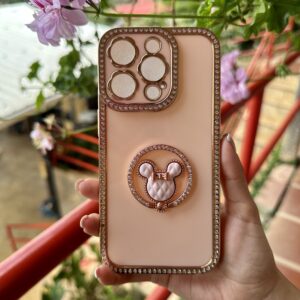 IPHONE 14 PRO   FUNDA ROSA DIAMANTE POP