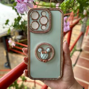 IPHONE 14 PRO  FUNDA VERDE DIAMANTE POP