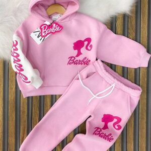 CONJ ROSA/BLANCO BARBIE CON CAPOTA