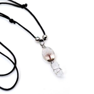 Collar Arbol De La Vida Cuarzo + Estuche