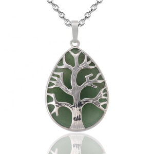 Collar Árbol Cuarzo Jade + Estuche