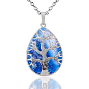 Collar Cuarzo Sodalita Arbol Ovala Energ