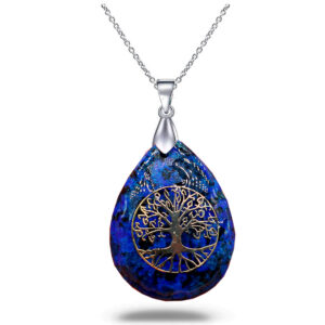 Collar Cuarzo Gota Árbol De Vida Cuarzo