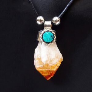 Collar Citrino En Bruto