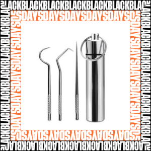 SET DE MONDADIENTES METALICO  BLACK DAYS