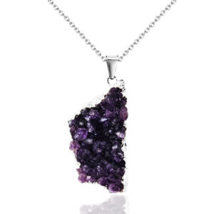 Collar Cuarzo Amatista Drusa Unisex