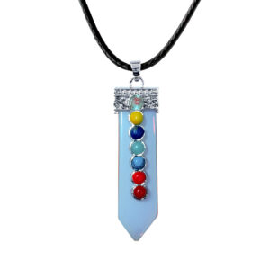 Collar Cuarzo Piedra Luna Siete 7 Chakra