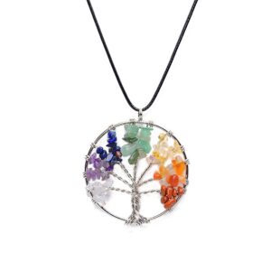 Collar Arbol Cuarzo Siete Chakras