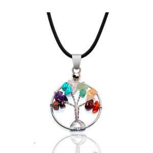 Collar Arbol Siete Chakras Cuarzo