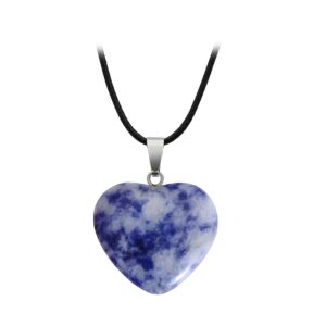 Collar Corazon Cuarzo Sodalita