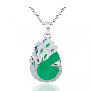 Collar Pavo Real Cuarzo Jade Estuche