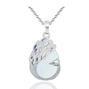 Collar Pavo Real Cuarzo Luna Estuche