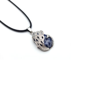 Collar Pavo Real Cuarzo Sodalita Estuche