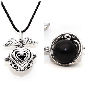 Collar Llamador De Ángeles Onix Corazón