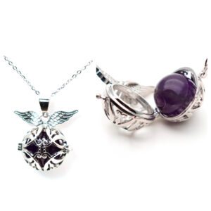 Collar Llamador Angel Amatista Alas
