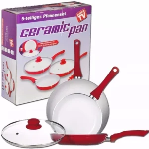 Set De Sartenes En Cerámica De 5 Piezas