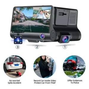 Camara Carro Dvr Hd 3 Lentes