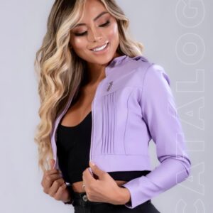 La chaqueta en cuerina Torero (Lila)