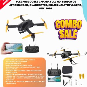 Dron Plegable Doble Cam Hd Quadcopter