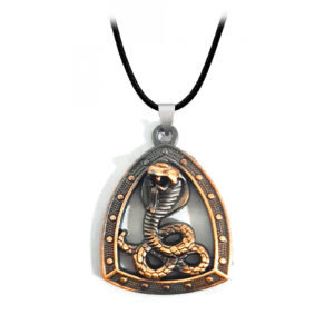 Collar Cobra Serpiente Rosa Envejecido