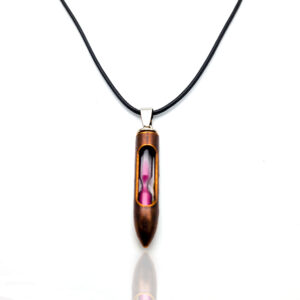 Collar Bala Pendulo Reloj De Arena + Est